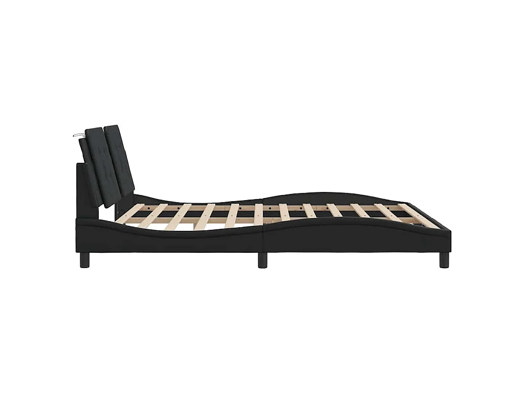 Bedframe zonder matras "Zadar" kunstleer zwart 180x200 cm