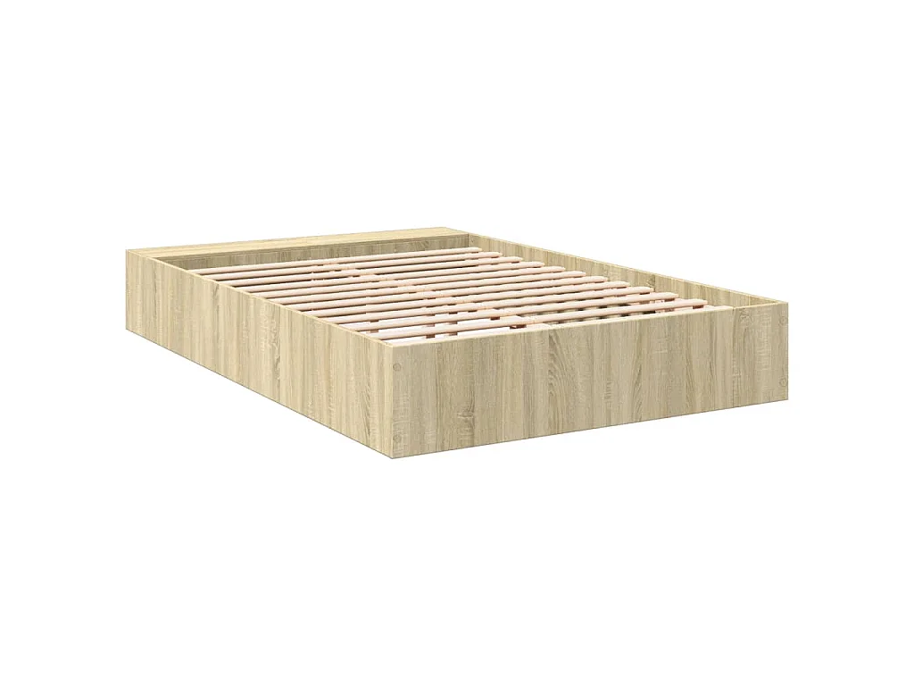 Bedframe bewerkt hout sonoma eikenkleurig 120x200 cm