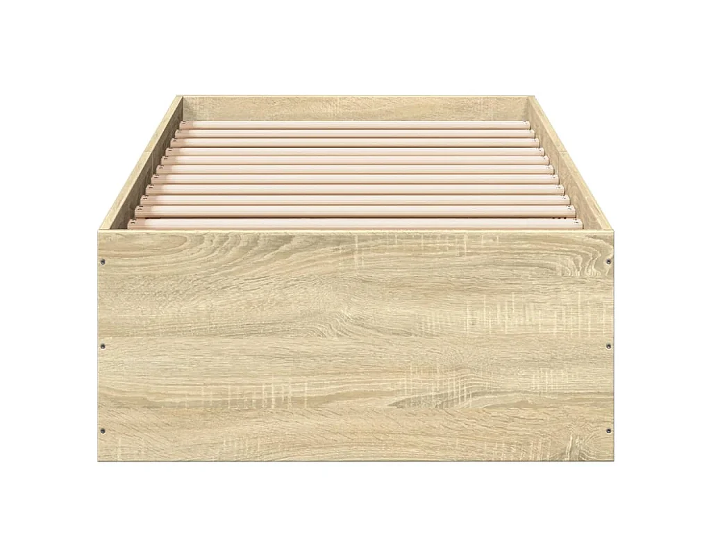 Cadre de lit sans matelas chêne sonoma 75x190 cm