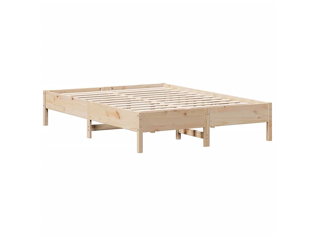 Cadre de lit sans matelas 140x200 cm bois massif de pin