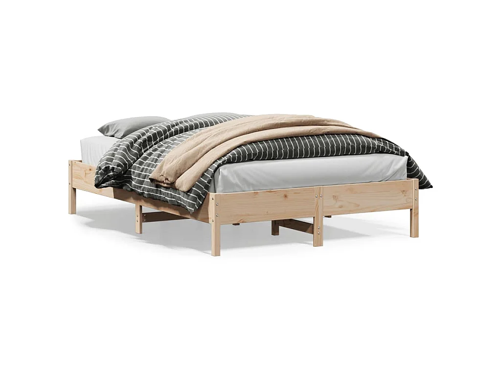 Cadre de lit sans matelas 140x200 cm bois massif de pin