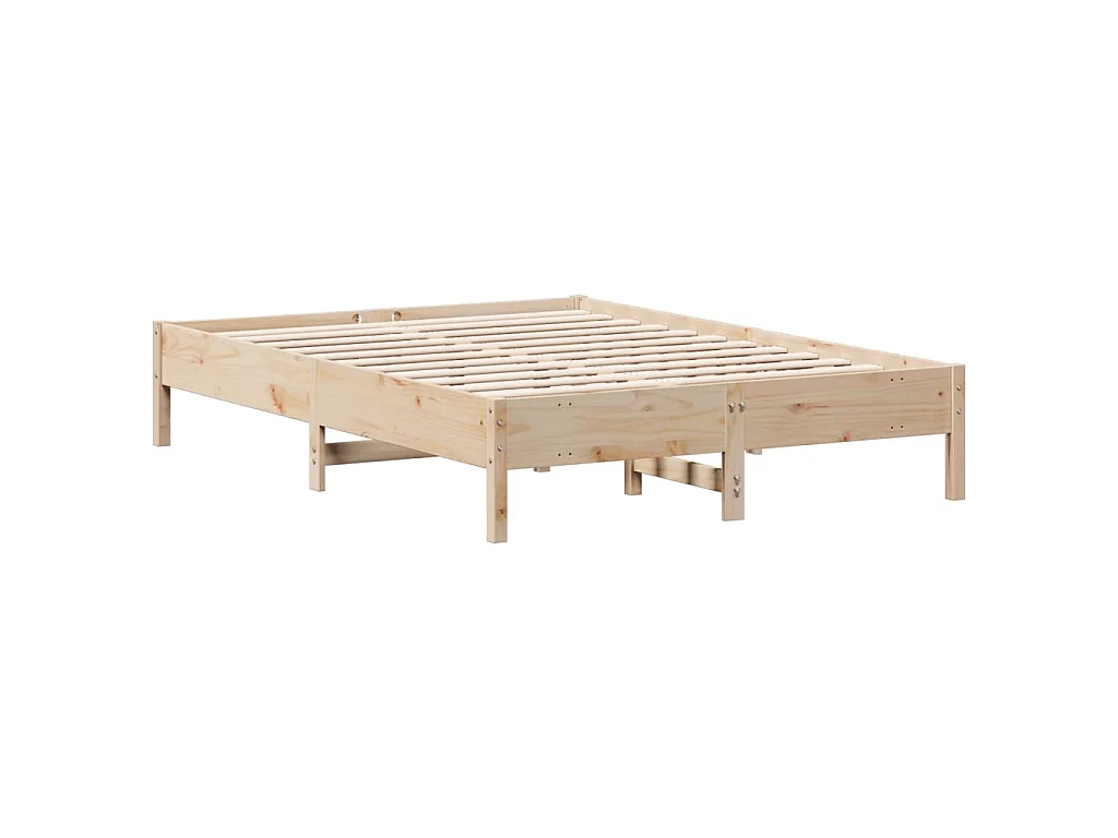 Cadre de lit sans matelas 140x200 cm bois massif de pin