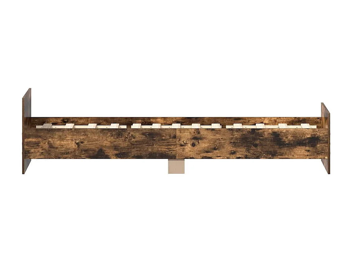 Cadre de lit sans matelas chêne fumé 90x190cm bois d'ingénierie