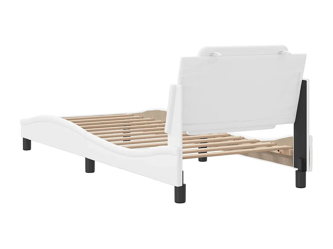 Giroletto senza Materasso Zadar Bianco 100x200 cm in Similpelle