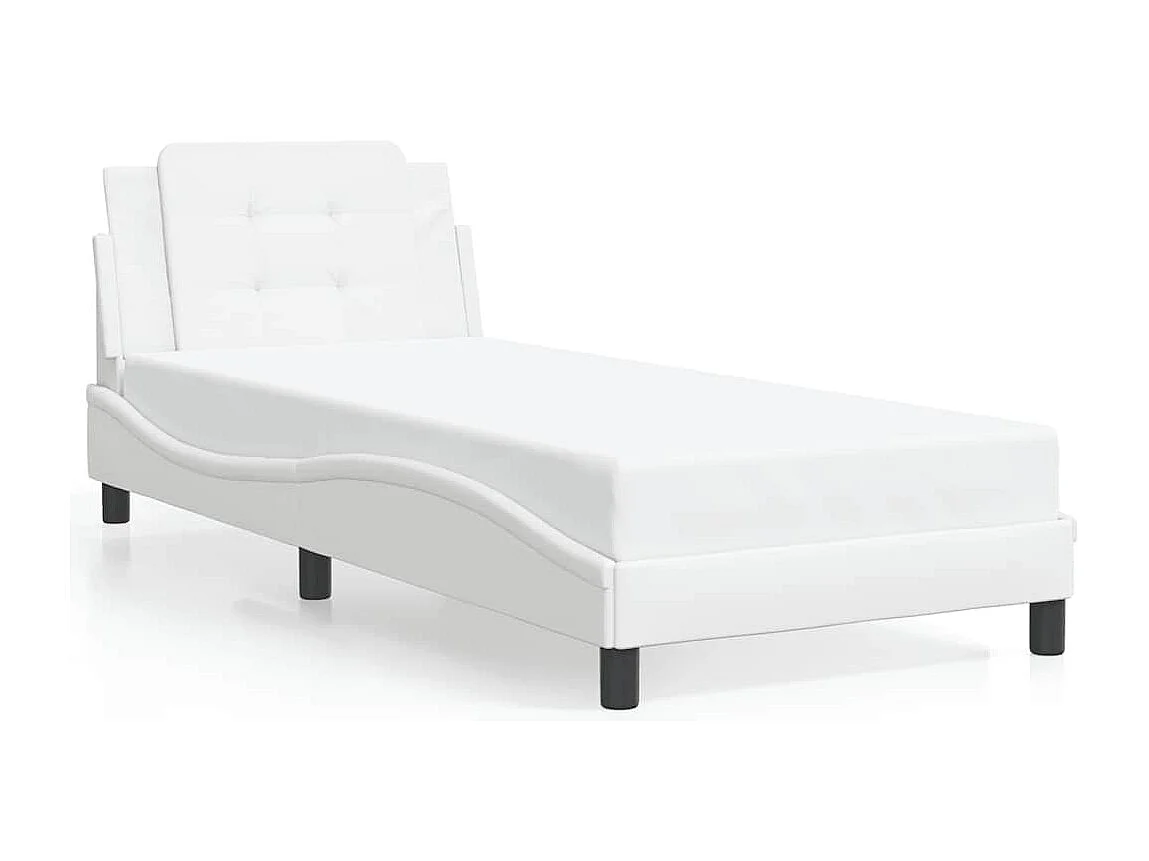 Giroletto senza Materasso Zadar Bianco 100x200 cm in Similpelle