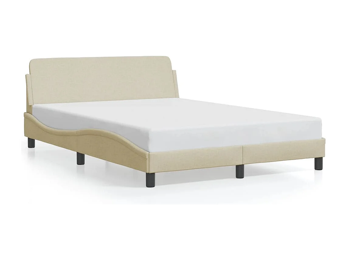 Bettgestell "Dover" Creme 140x200 cm Stoff