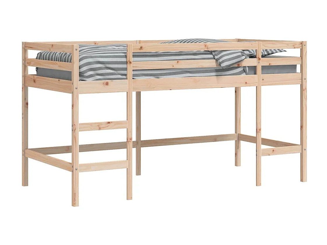 Lit mezzanine d'enfants sans matelas avec échelle 90x190 cm