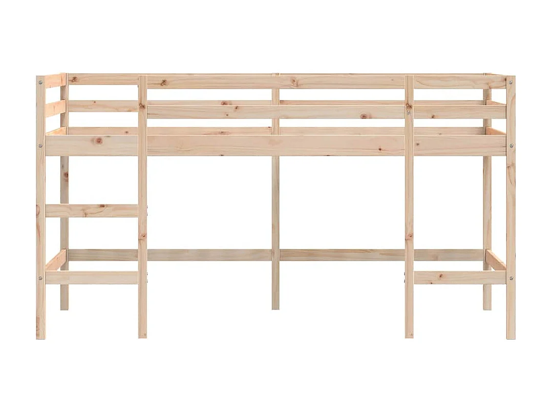Lit mezzanine d'enfants sans matelas avec échelle 90x190 cm