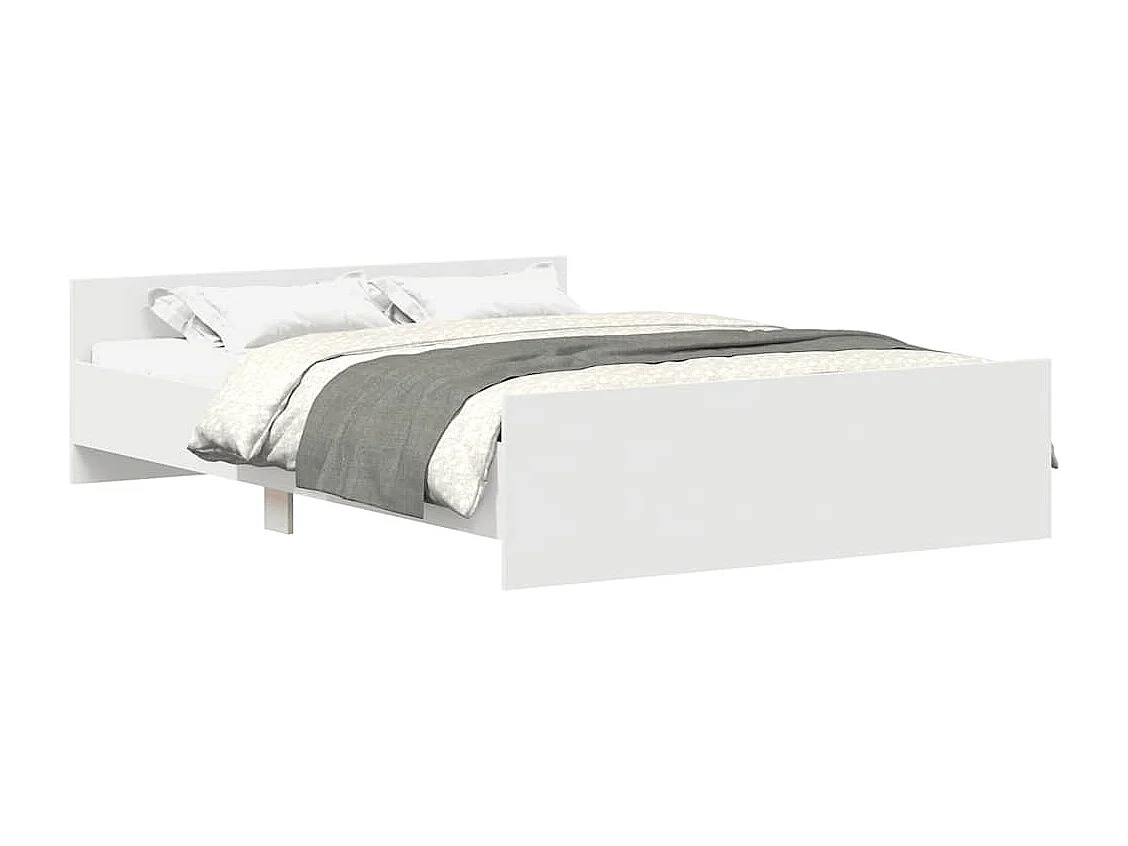 Cadre de lit sans matelas blanc 120x200 cm