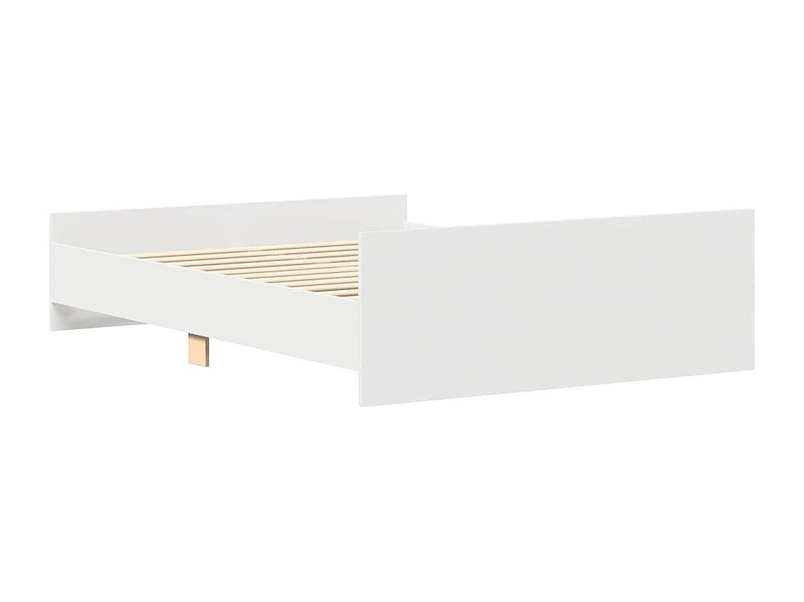 Cadre de lit sans matelas blanc 120x200 cm