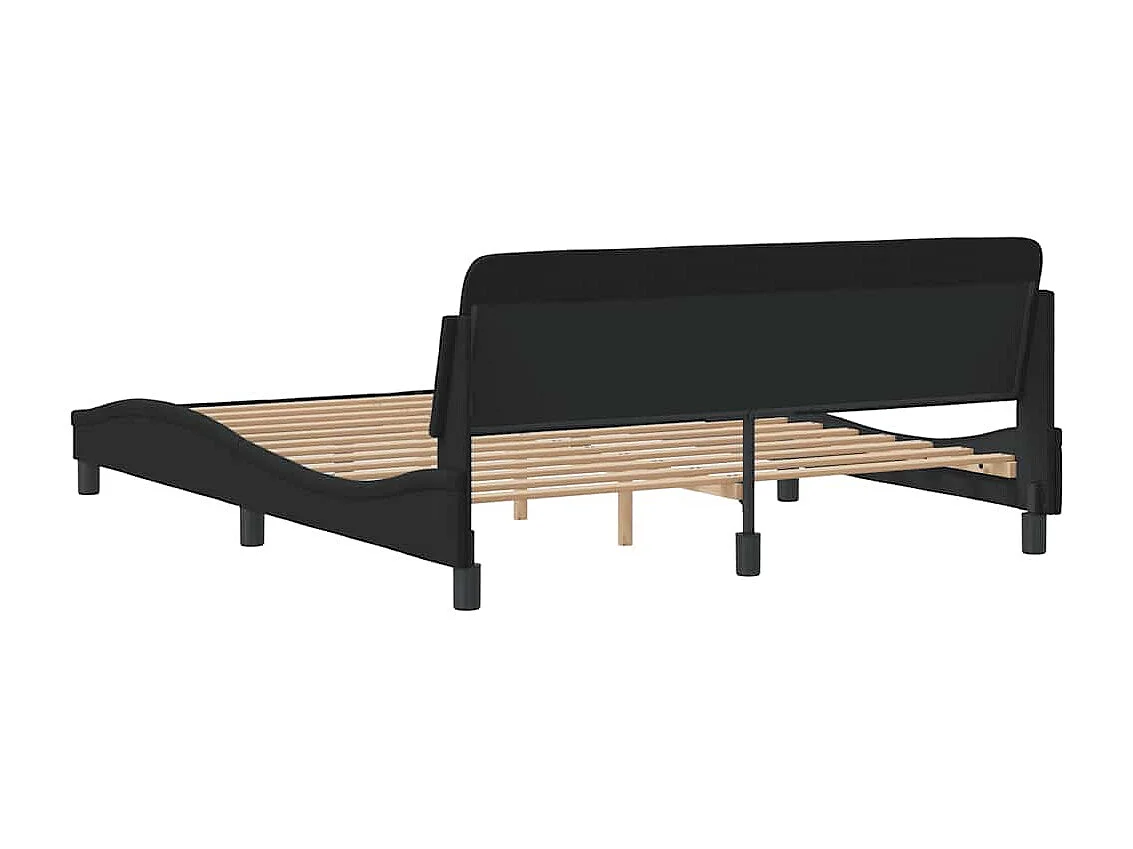 Giroletto Dover Nero 160x200 cm in Velluto