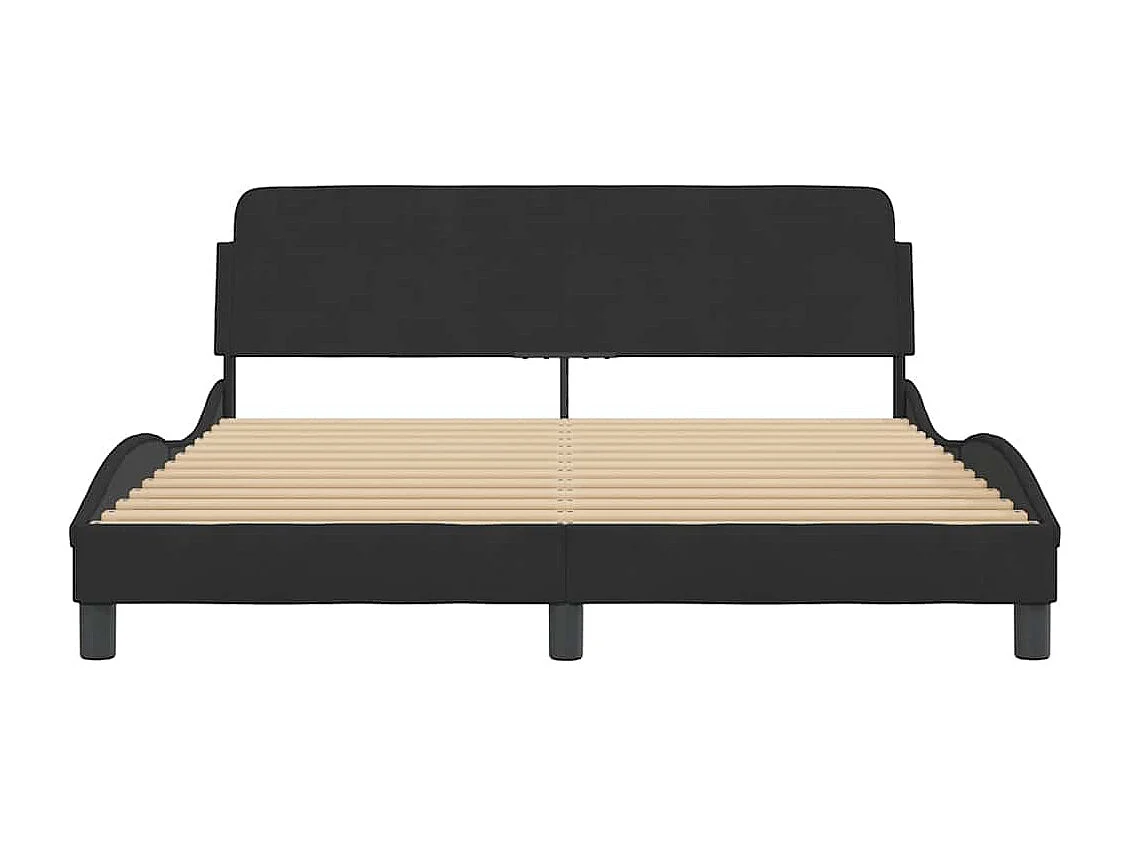 Bedframe "Dover" 160x200 cm fluweel zwart