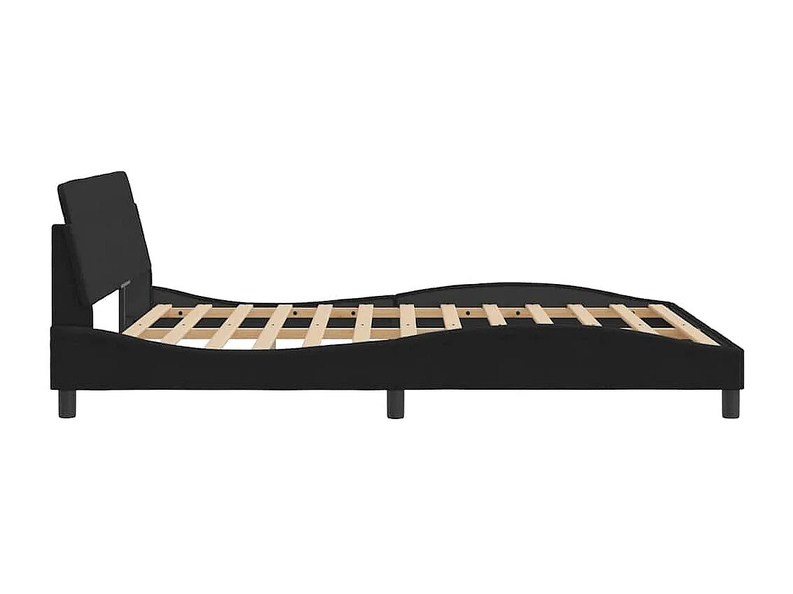 Bedframe "Dover" 160x200 cm fluweel zwart