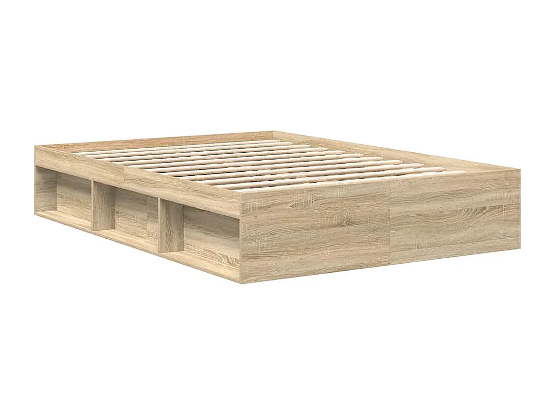 Estructura de cama roble Sonoma 140x190 cm