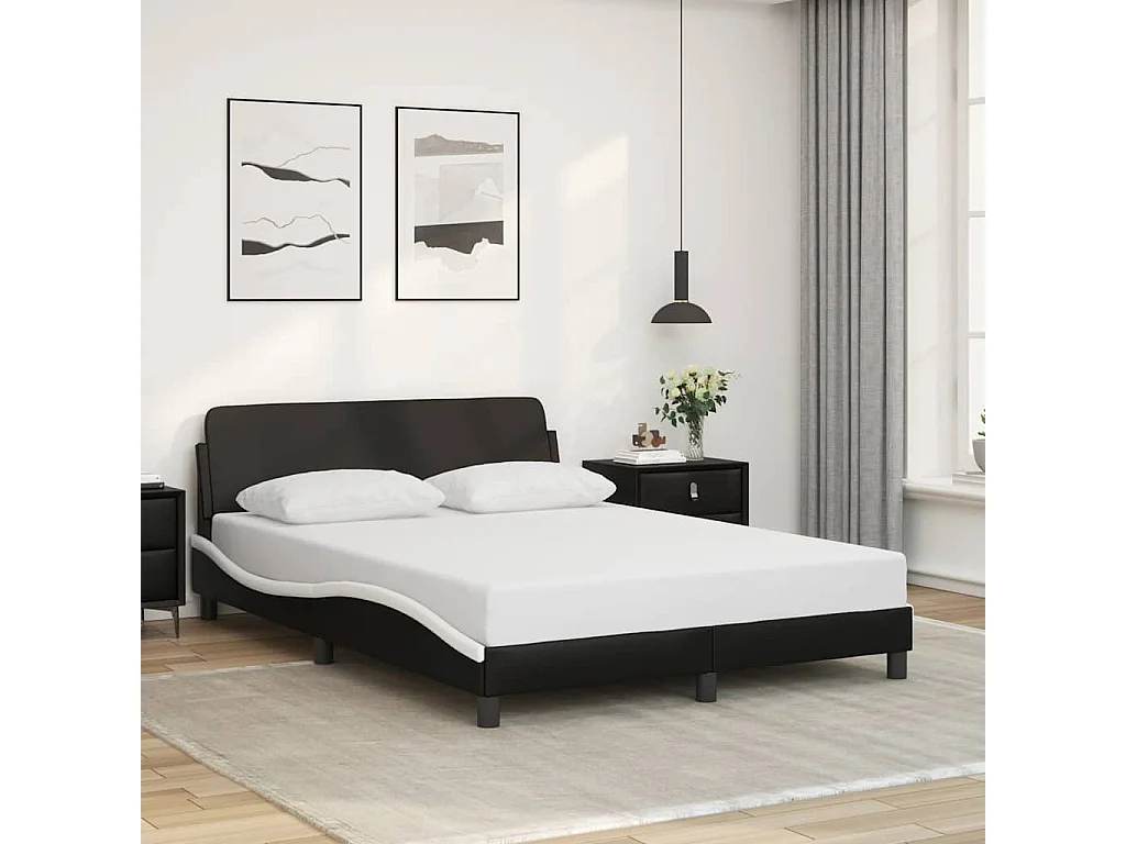 Giroletto Dover Nero e Bianco 140x200 cm in Similpelle