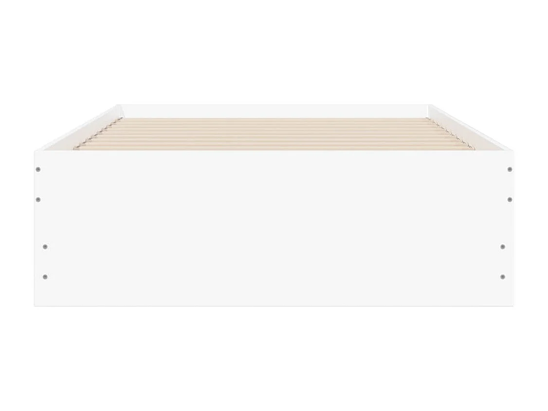 Cadre de lit avec tiroirs sans matelas blanc 90x200 cm