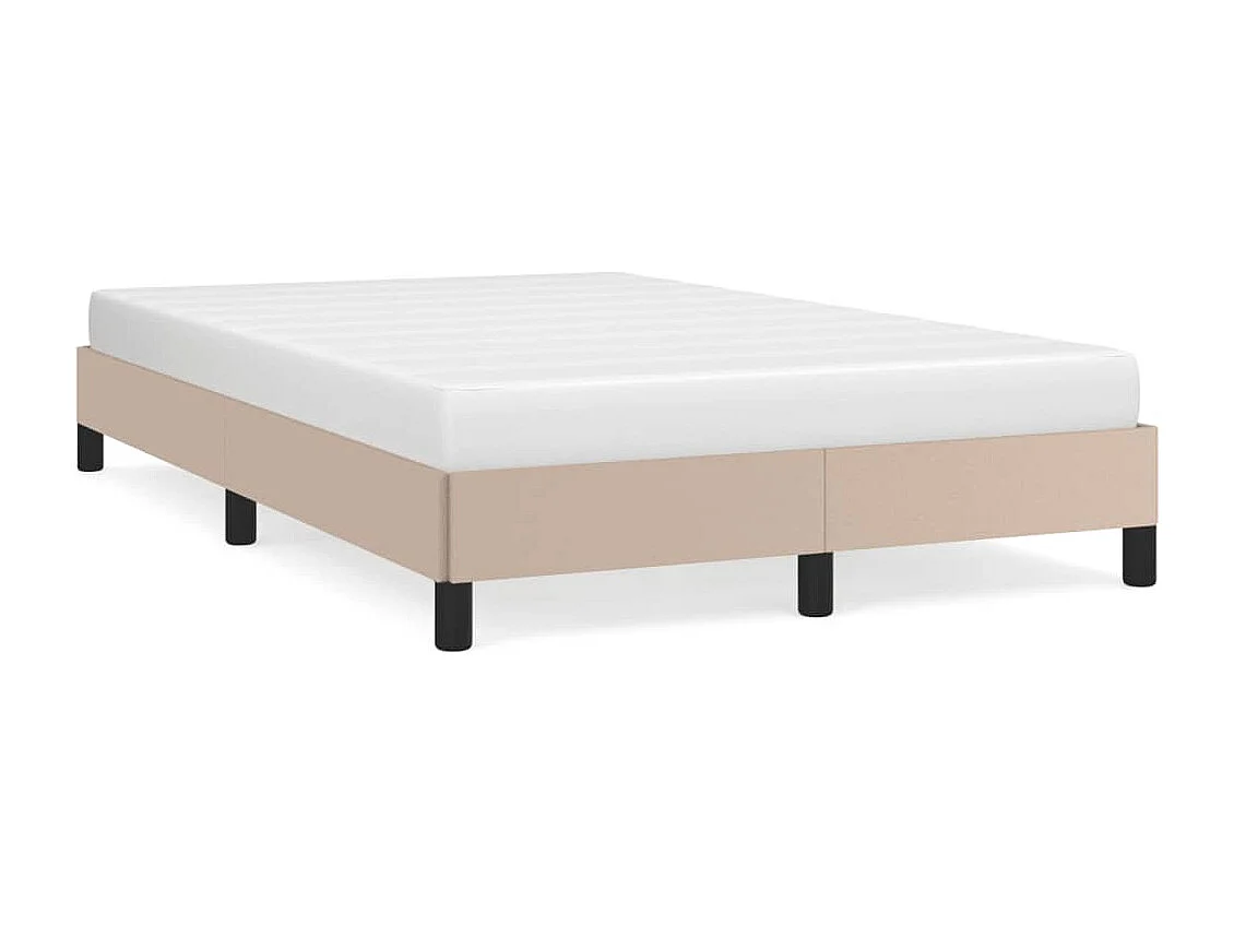 Cadre de lit sans matelas cappuccino 120x190 cm similicuir
