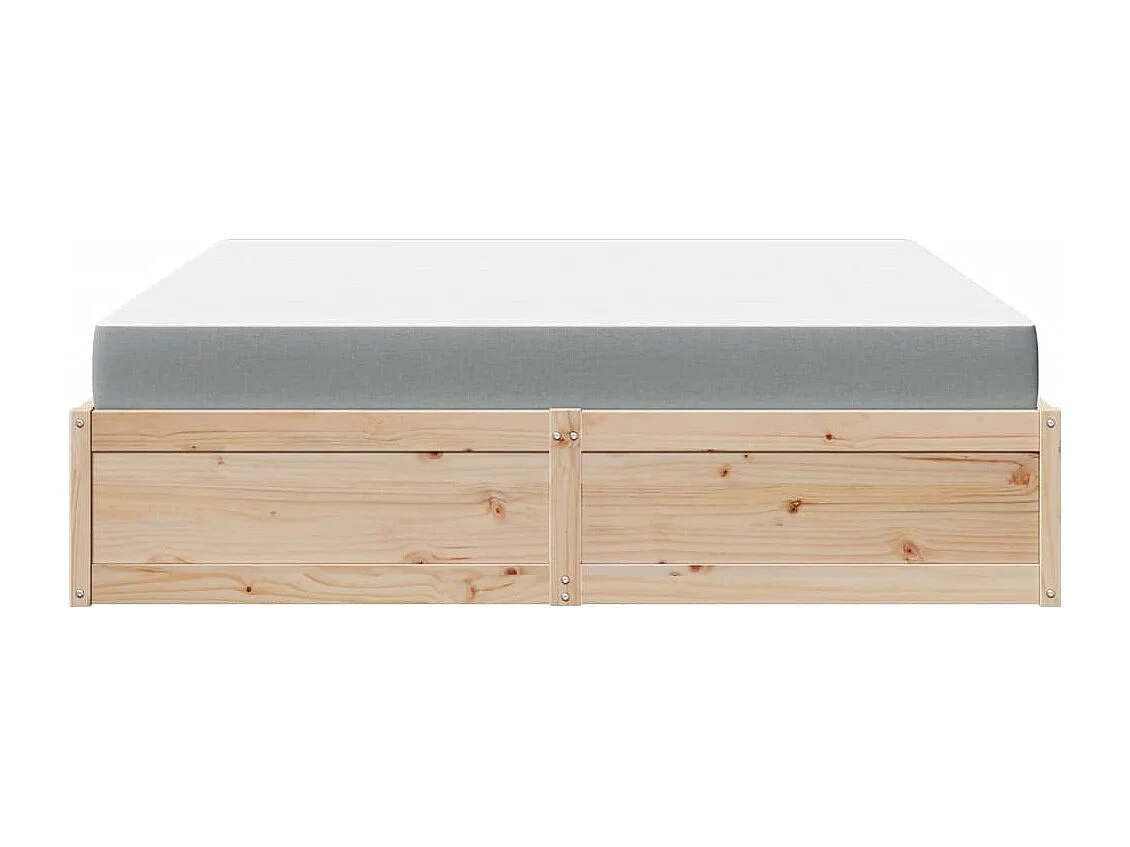 Lit avec matelas 180x200 cm bois massif de pin