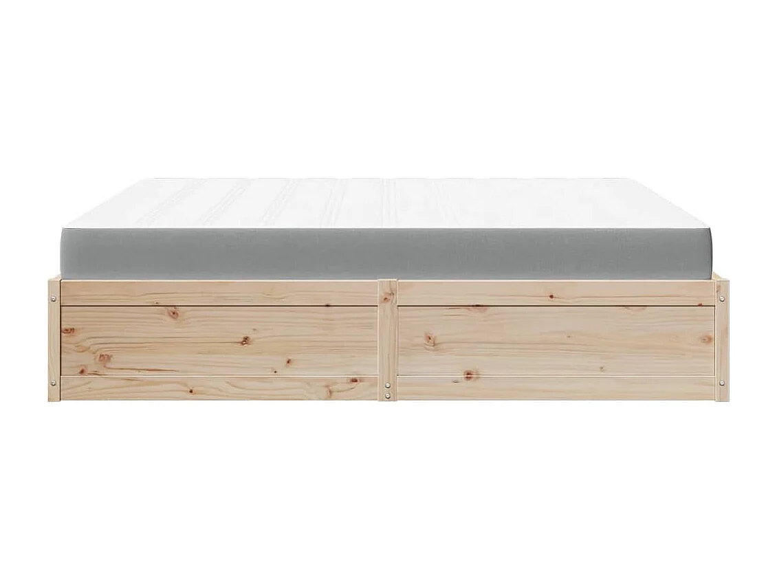 Lit avec matelas 180x200 cm bois massif de pin