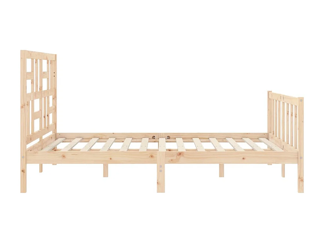 Cadre de lit sans matelas 160x200 cm bois massif de pin