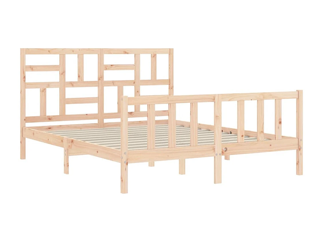 Bedframe zonder matras massief grenenhout 160x200 cm