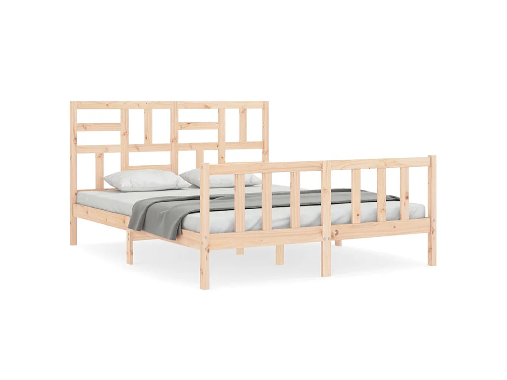 Giroletto senza Materasso 160x200 cm in Legno Massello di Pino