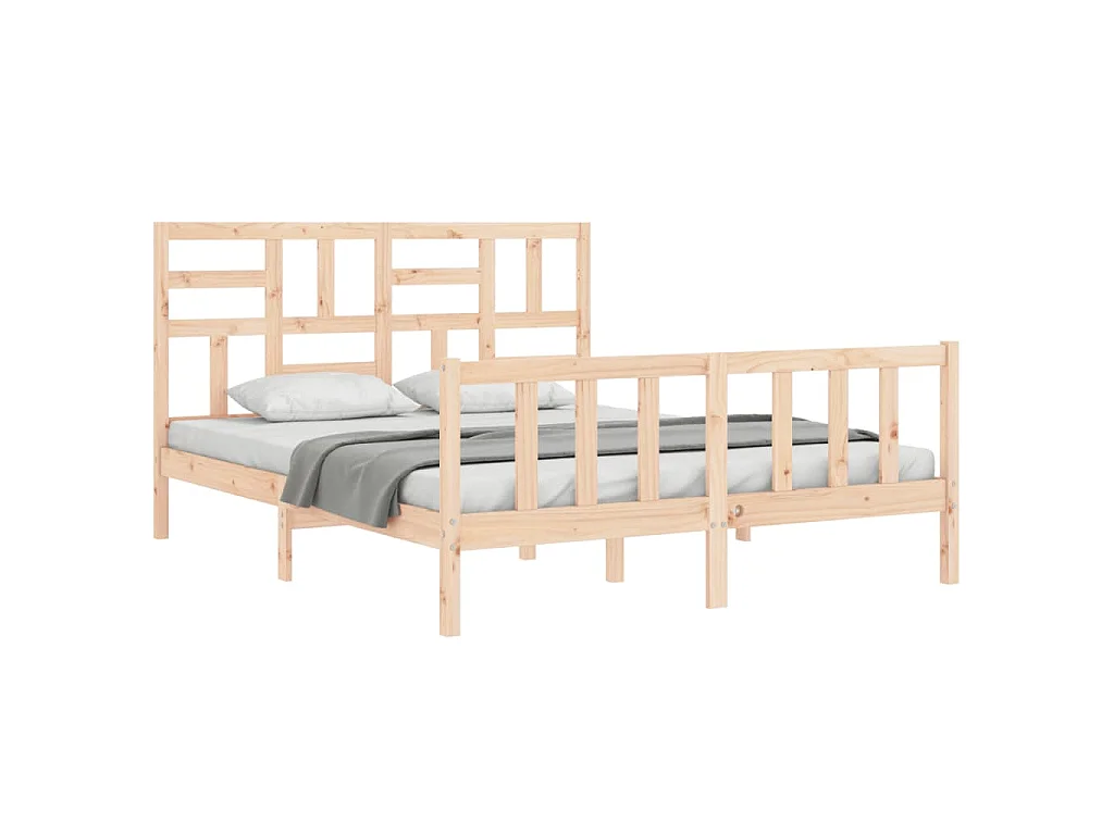 Giroletto senza Materasso 160x200 cm in Legno Massello di Pino