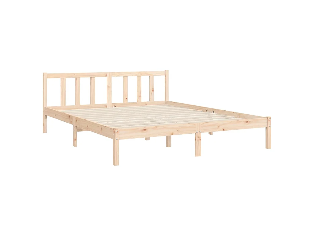 Cama sem colchão 160x200 cm madeira de pinho maciça