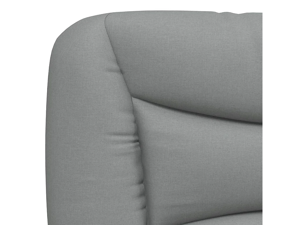 Lit avec matelas Hvar gris clair 90x190 cm tissu
