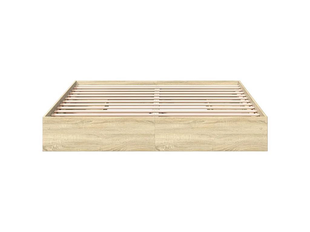 Cadre de lit avec tiroirs sans matelas chêne sonoma 180x200 cm