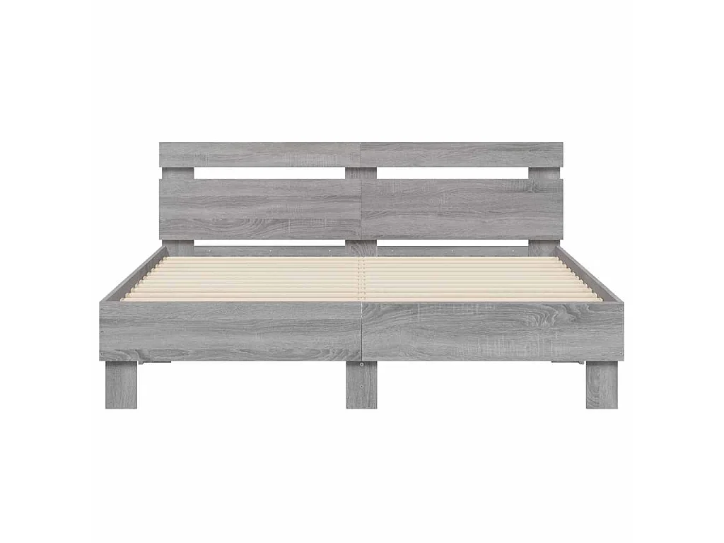 Cadre de lit sans matelas sonoma gris 140x200 cm