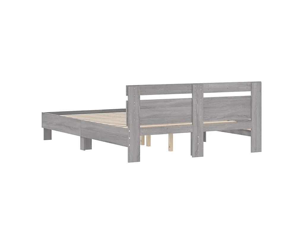 Cadre de lit sans matelas sonoma gris 140x200 cm