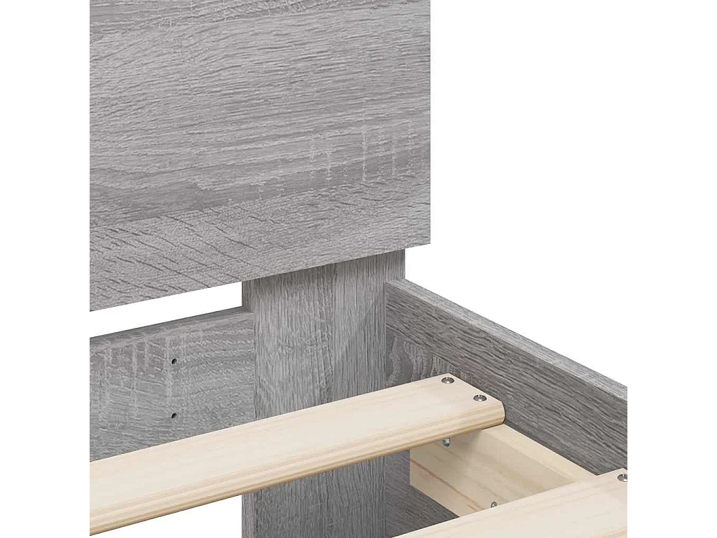 Cadre de lit sans matelas sonoma gris 140x200 cm
