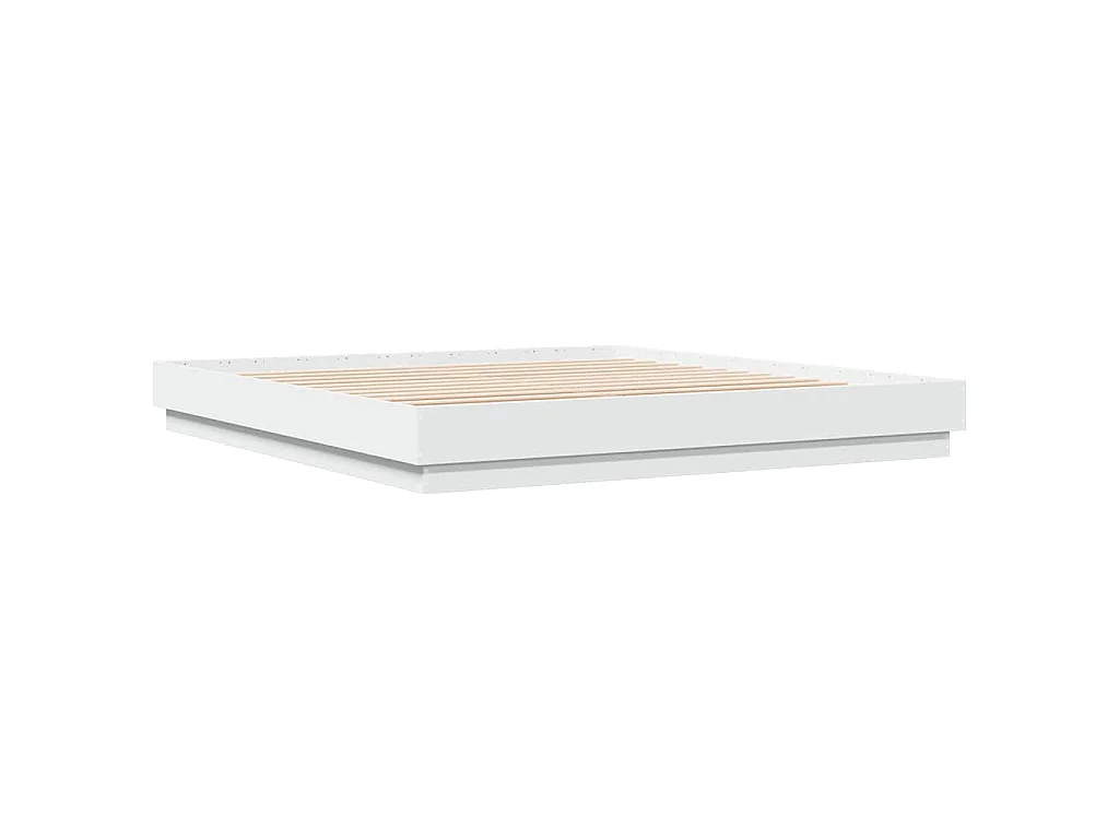 Cadre de lit sans matelas blanc 180x200 cm