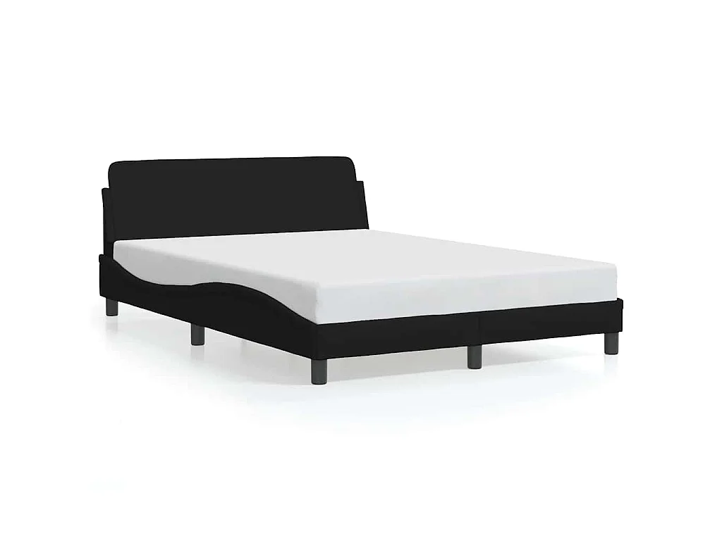 Cadre de lit Dover noir 120x200 cm tissu