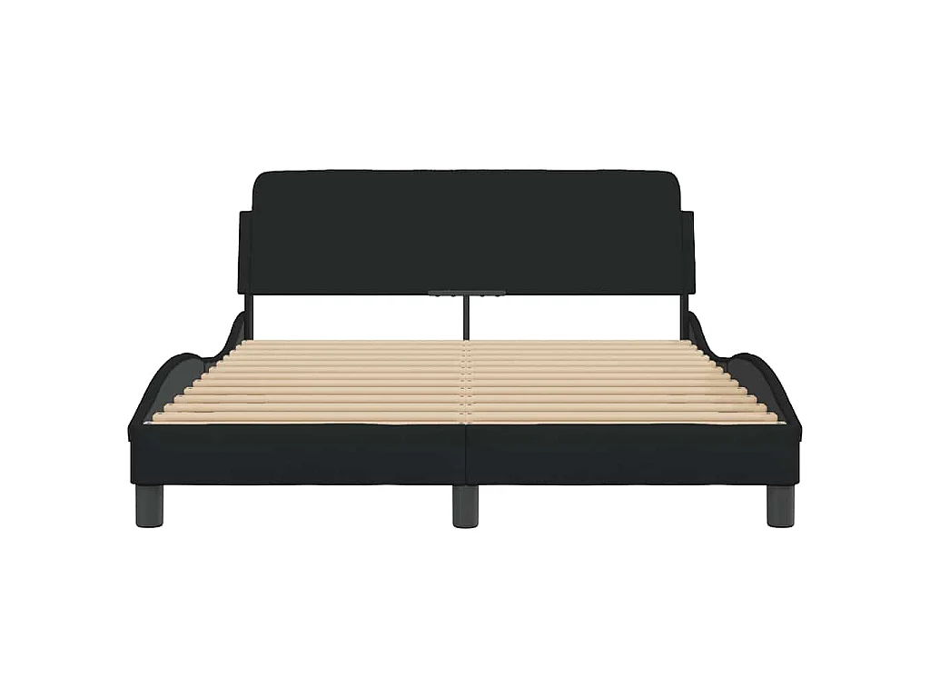 Cadre de lit Dover noir 120x200 cm tissu