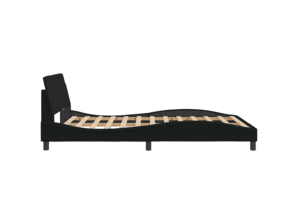 Cadre de lit Dover noir 120x200 cm tissu