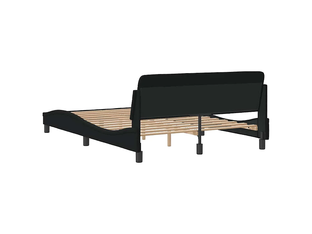 Cadre de lit Dover noir 120x200 cm tissu