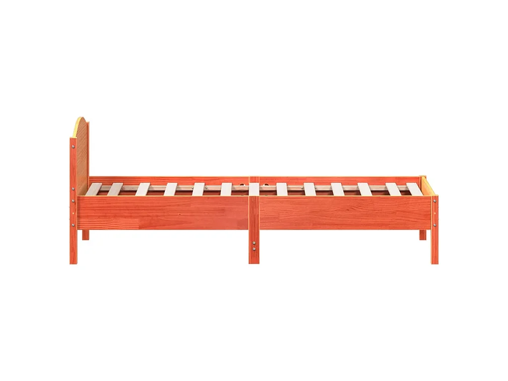 Cadre de lit sans matelas cire marron 90x190 cm bois pin massif