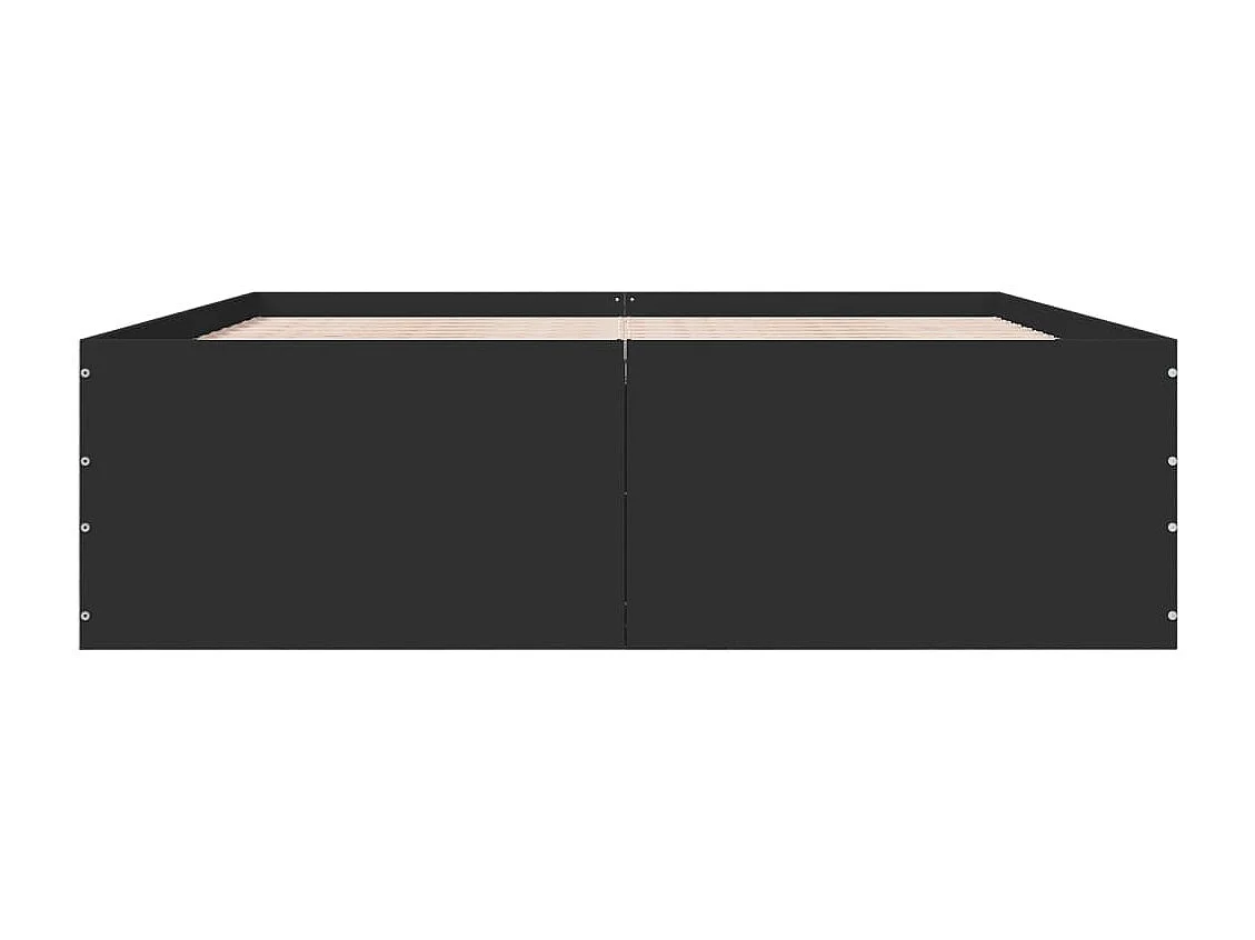Cadre de lit sans matelas noir 160x200 cm