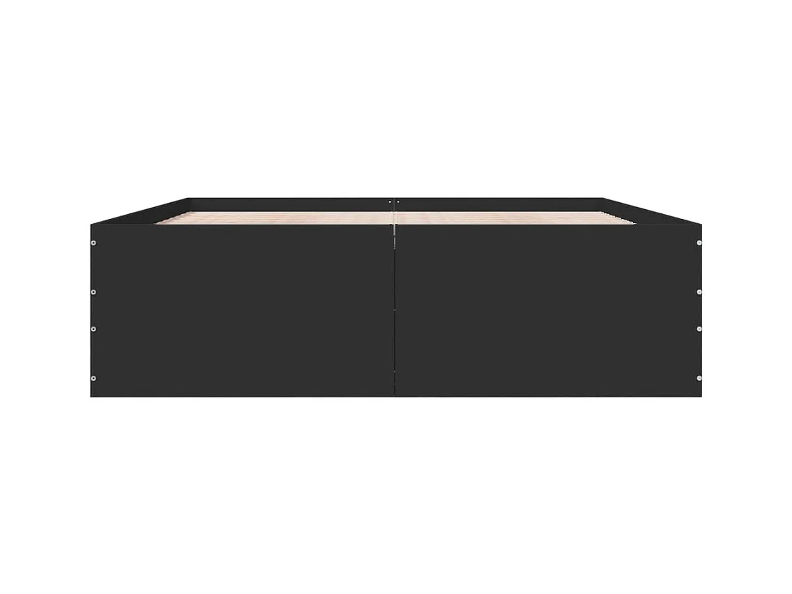 Bettgestell Schwarz 160x200 cm Holzwerkstoff