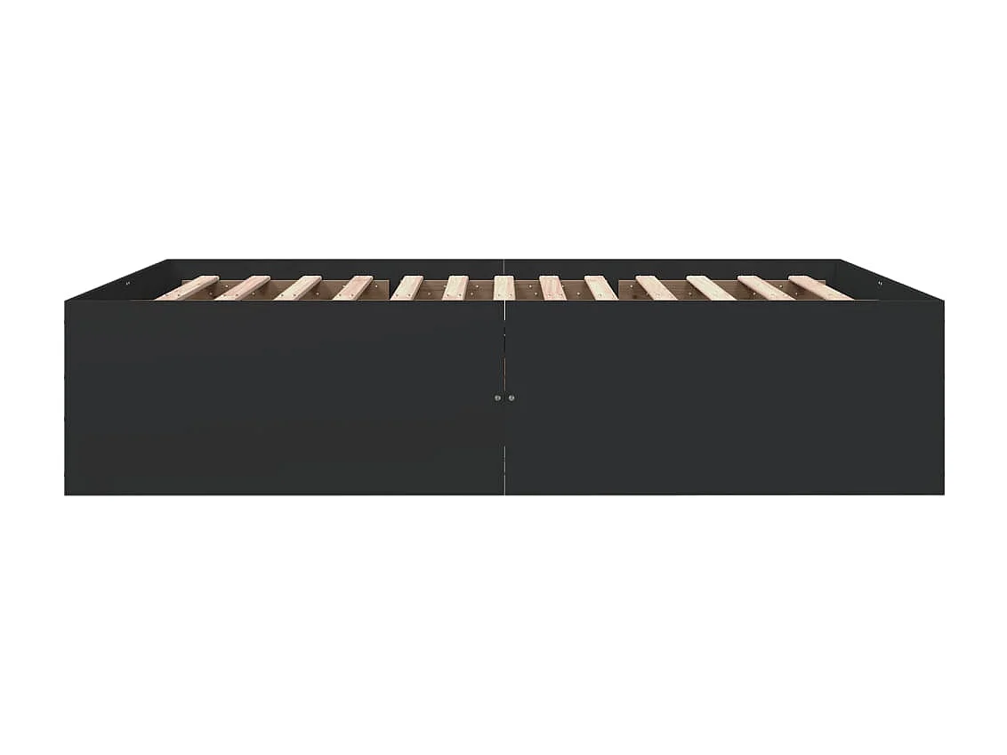 Cadre de lit sans matelas noir 160x200 cm