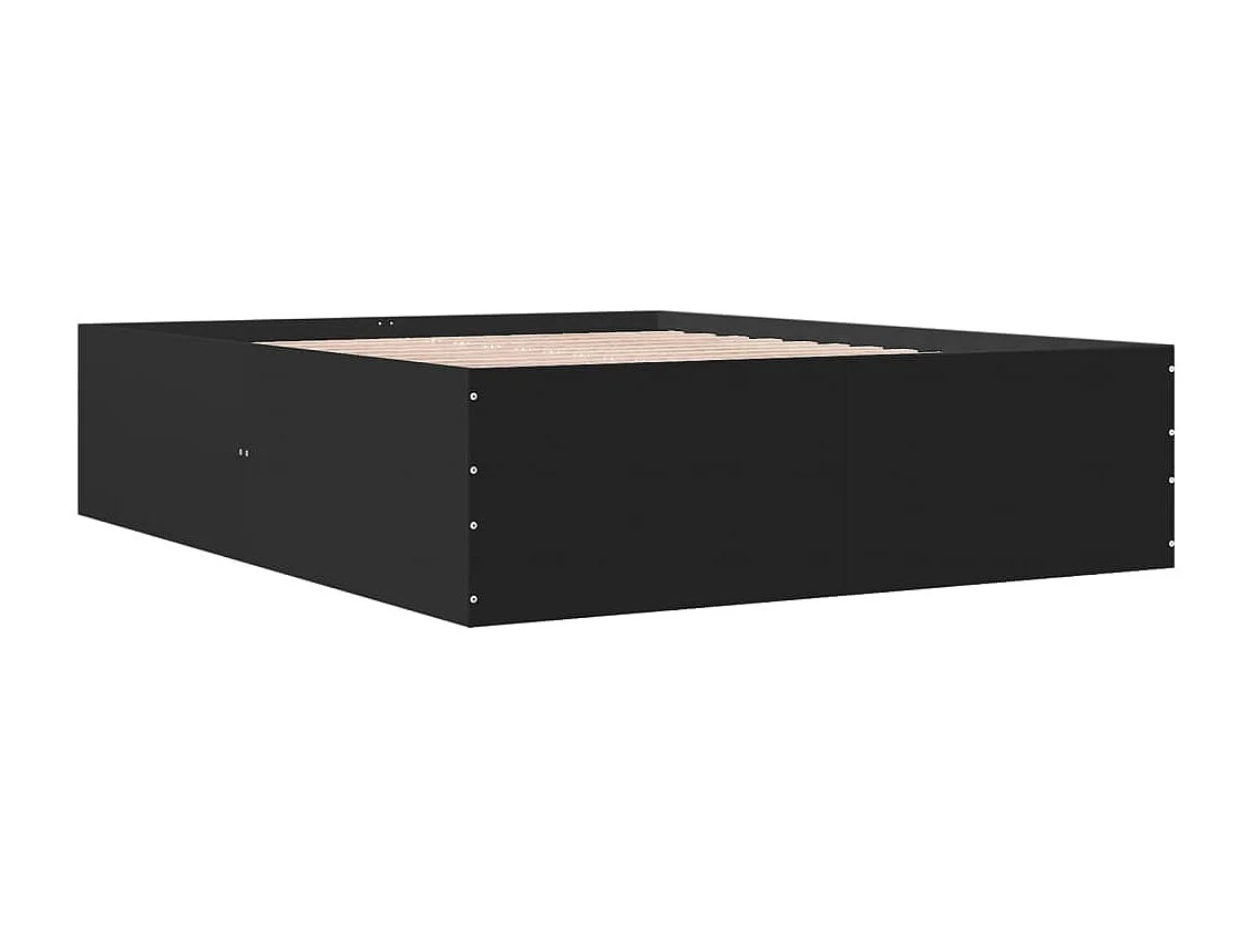 Cadre de lit sans matelas noir 160x200 cm