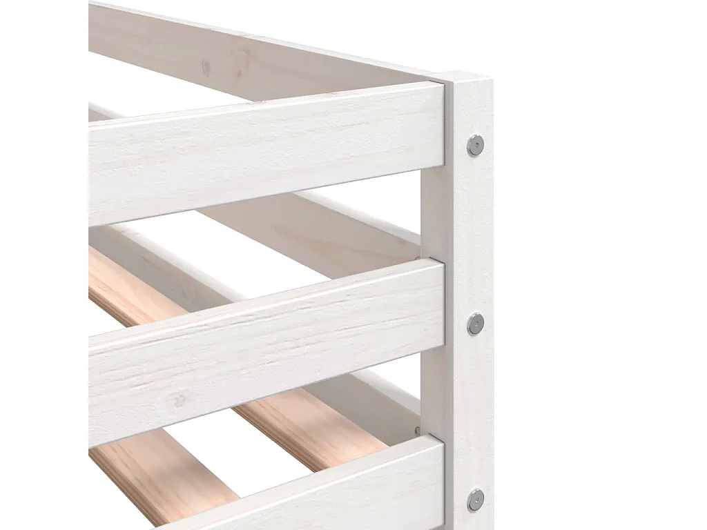 Lit mezzanine d'enfants sans matelas avec échelle 80x200 cm