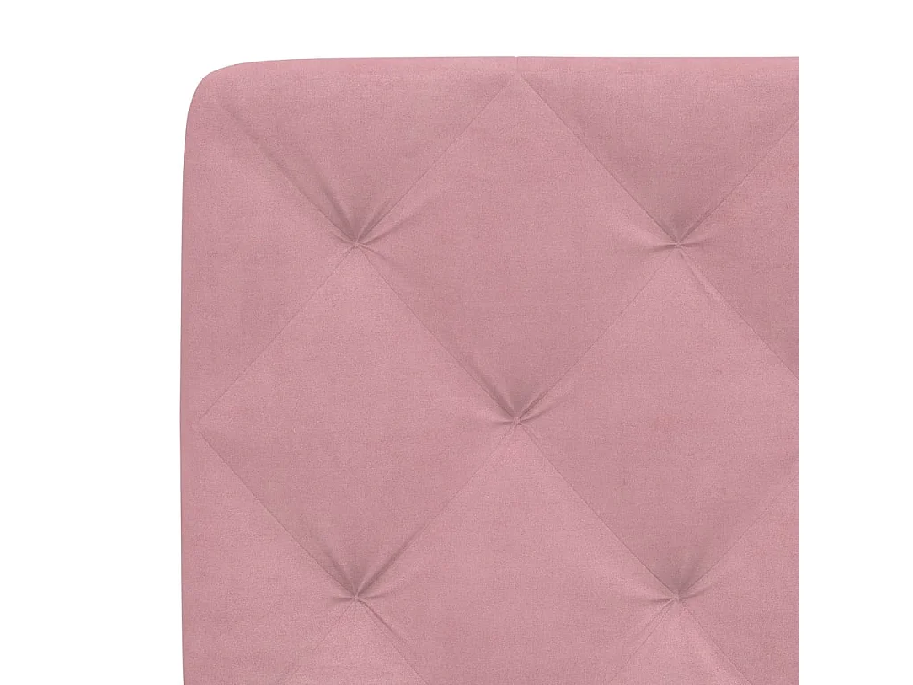 Cadre de lit avec LED sans matelas rose 160x200 cm velours