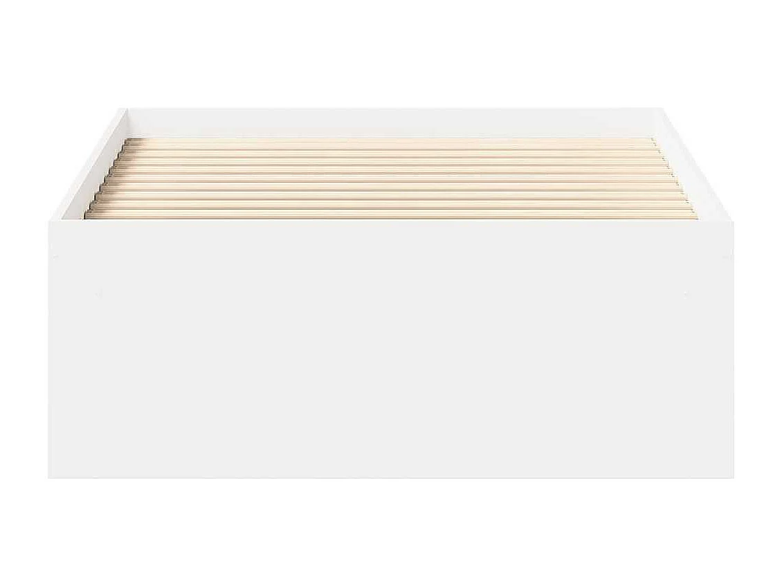 Cadre de lit sans matelas blanc 100x200 cm