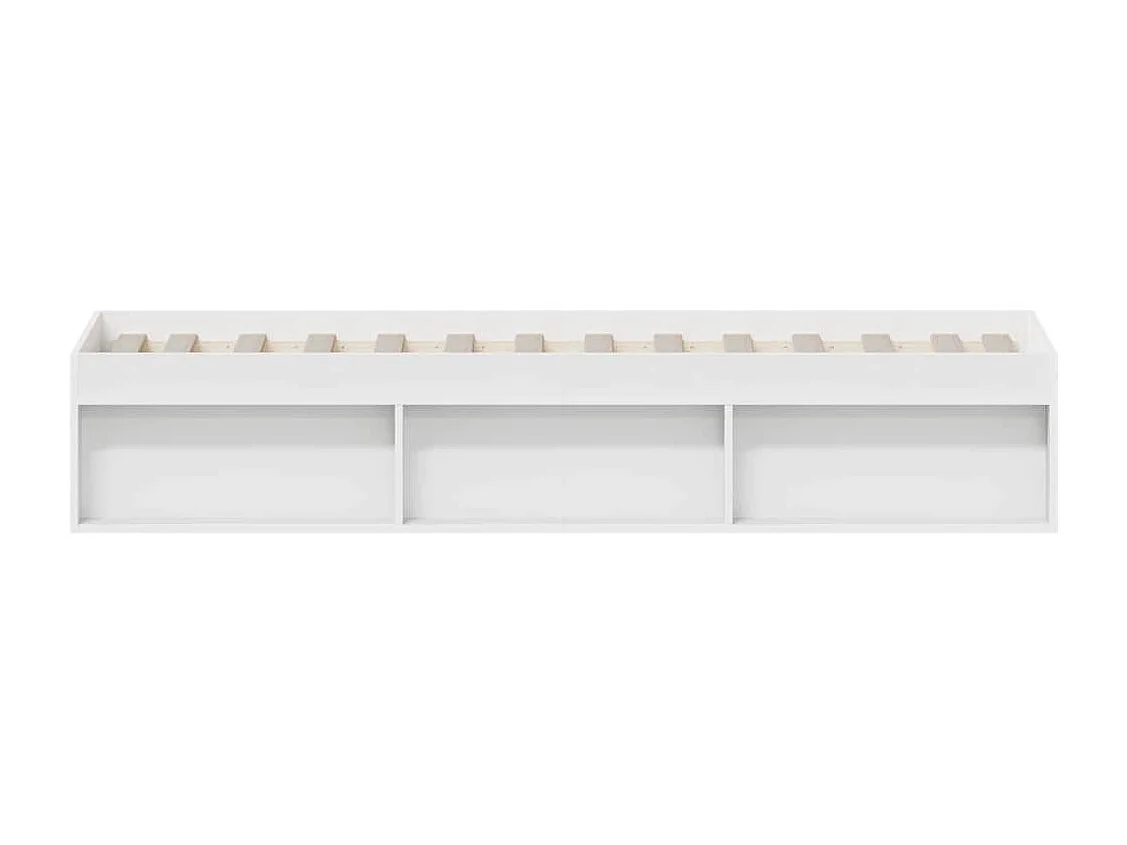 Cadre de lit sans matelas blanc 100x200 cm