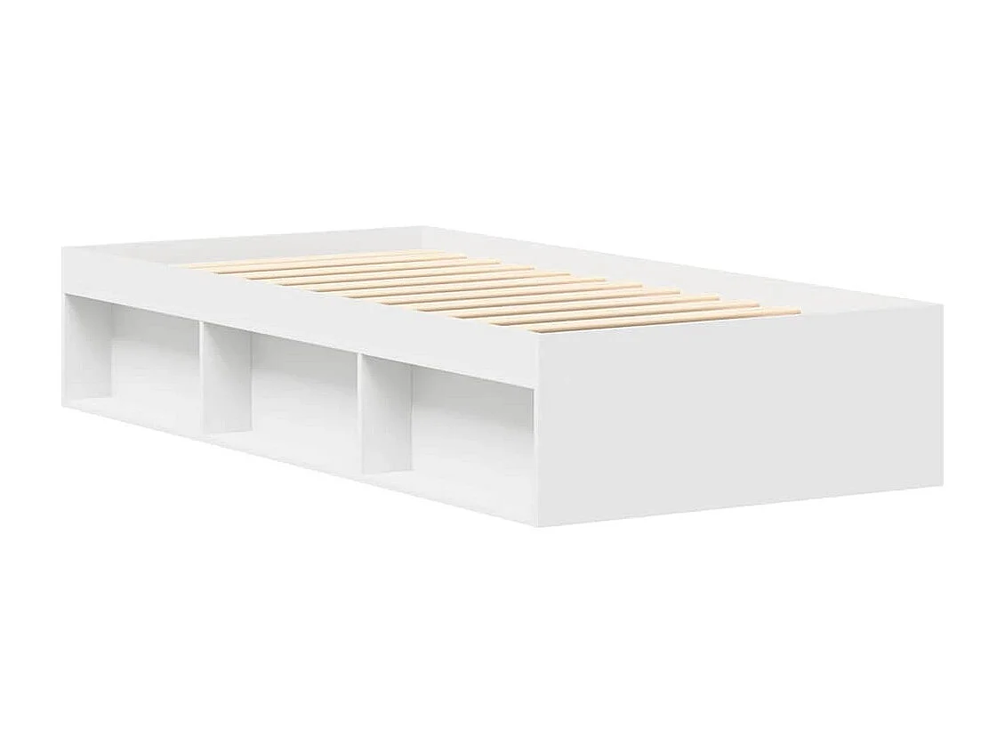 Cadre de lit sans matelas blanc 100x200 cm