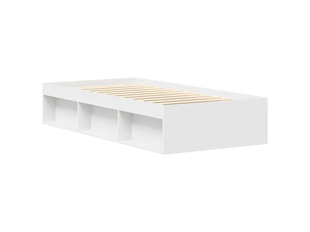 Cadre de lit sans matelas blanc 100x200 cm