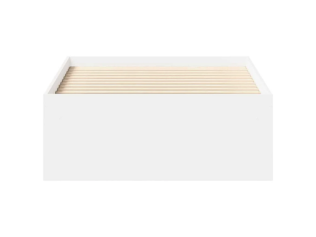 Cadre de lit sans matelas blanc 100x200 cm